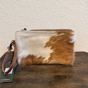 Cowhide Wristlet Clutch